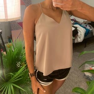 Tan tank top blouse XS